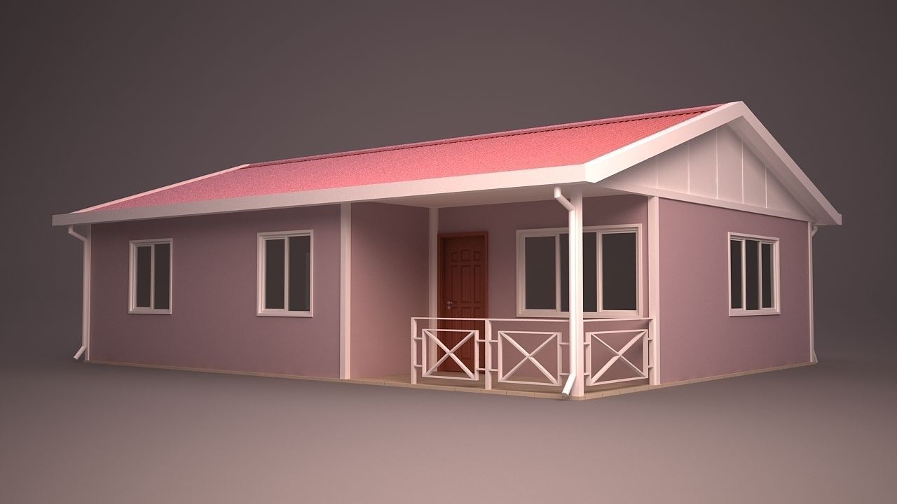HOME COLLECTION 4 house with roof 3D model_57
