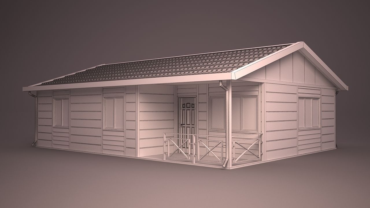 HOME COLLECTION 4 house with roof 3D model_59