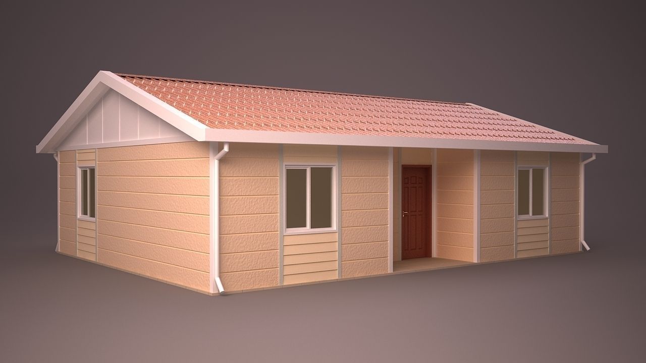 HOME COLLECTION 4 house with roof 3D model_7