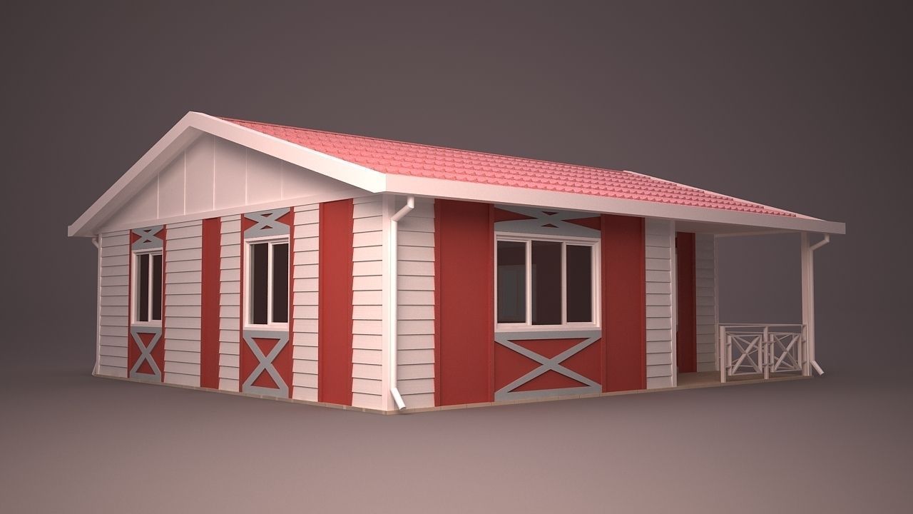 HOME COLLECTION 4 house with roof 3D model_43