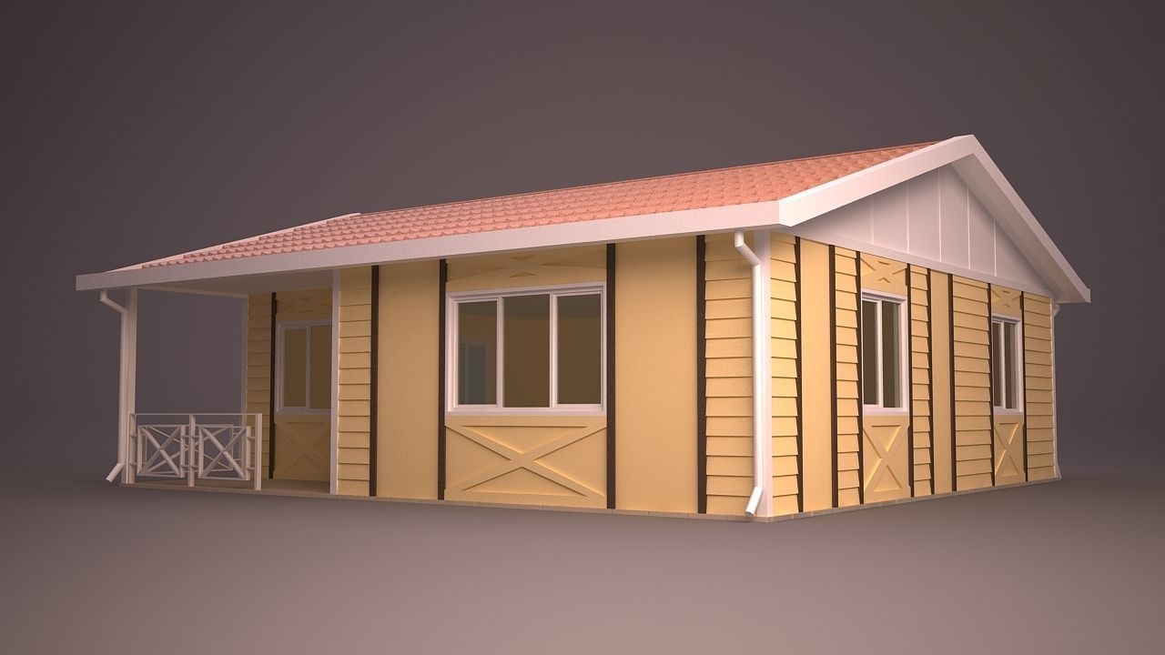 HOME COLLECTION 4 house with roof 3D model_32