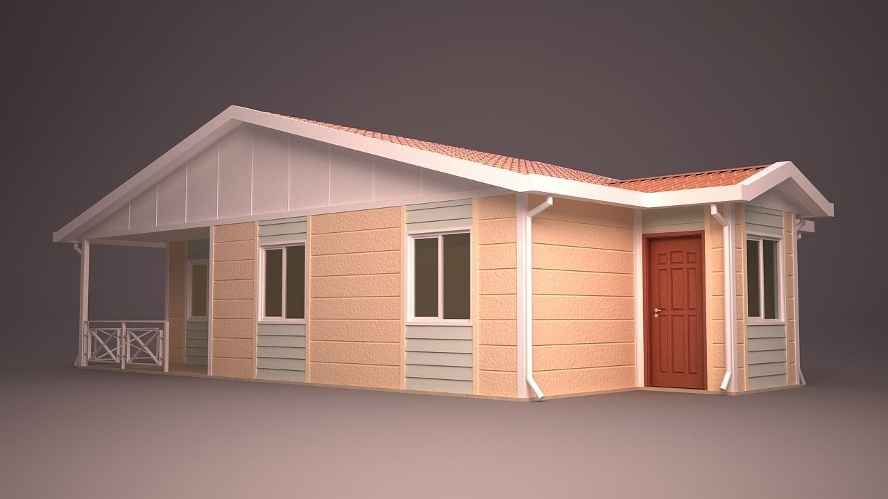 HOME COLLECTION 4 house with roof 3D model_62