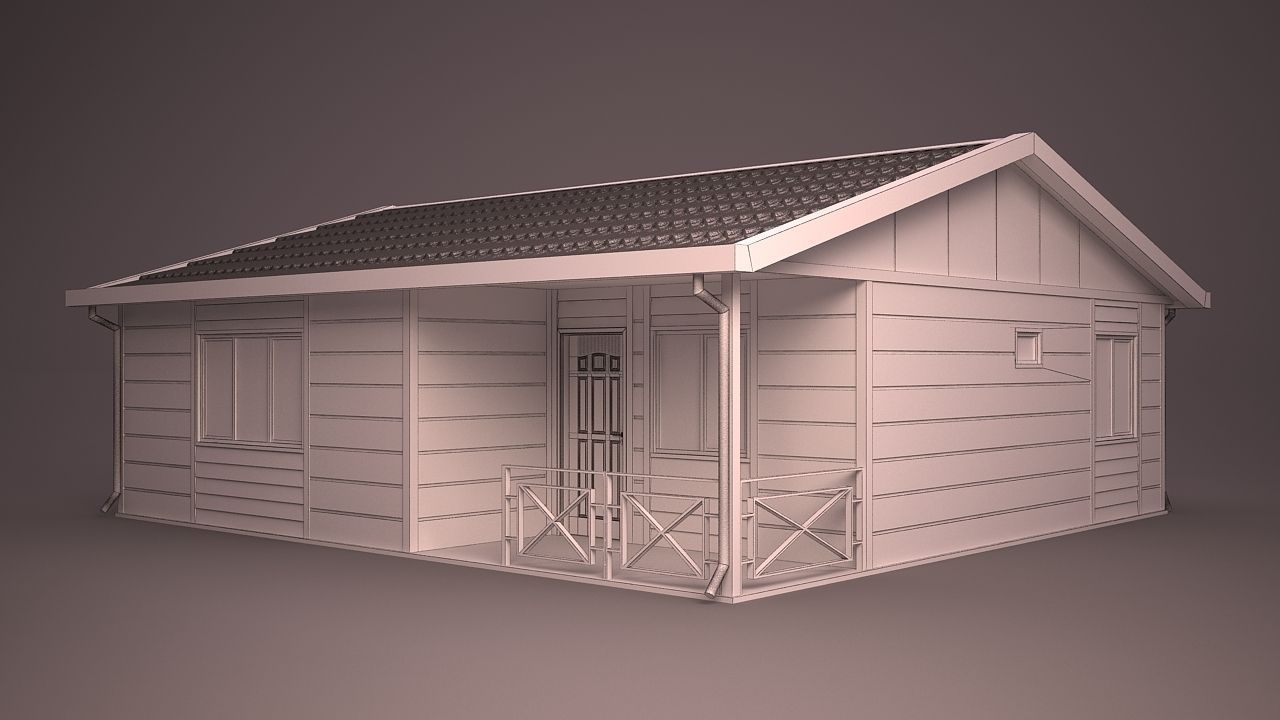 HOME COLLECTION 4 house with roof 3D model_47