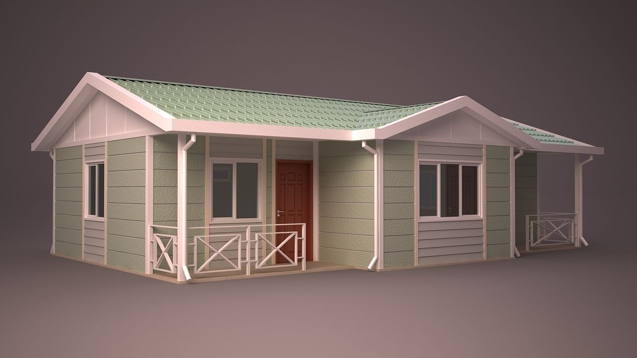 HOME COLLECTION 4 house with roof 3D model_50