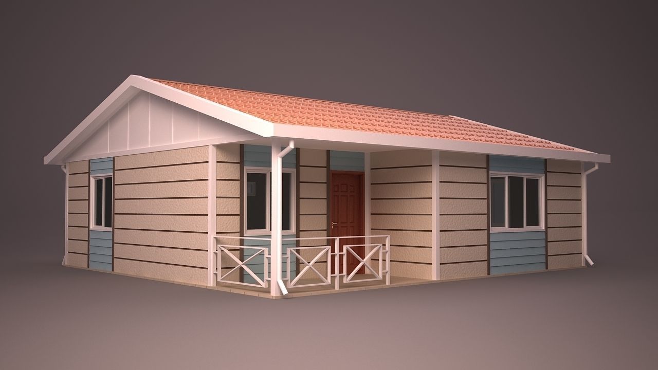 HOME COLLECTION 4 house with roof 3D model_28
