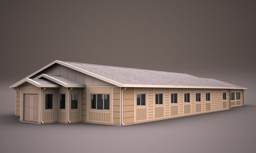 PREFABRICATED BUILDING COLLECTION 3D model_16