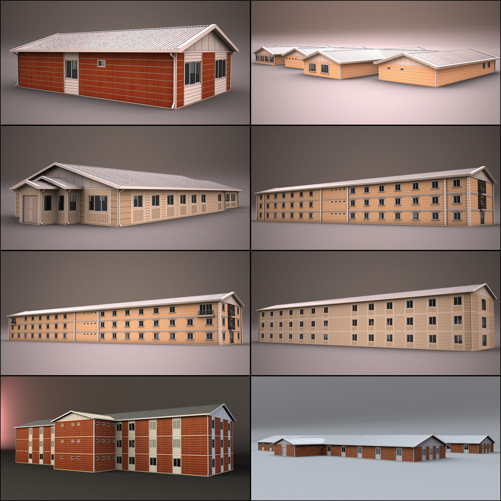 PREFABRICATED BUILDING COLLECTION 3D model_1