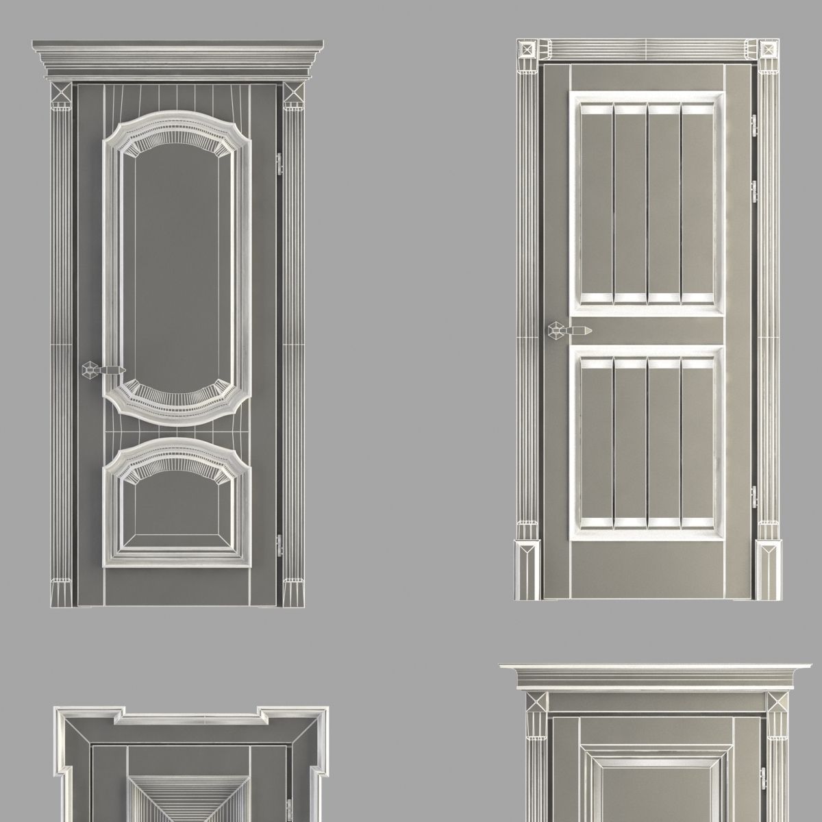 Classic Doors Collection 3D model_17