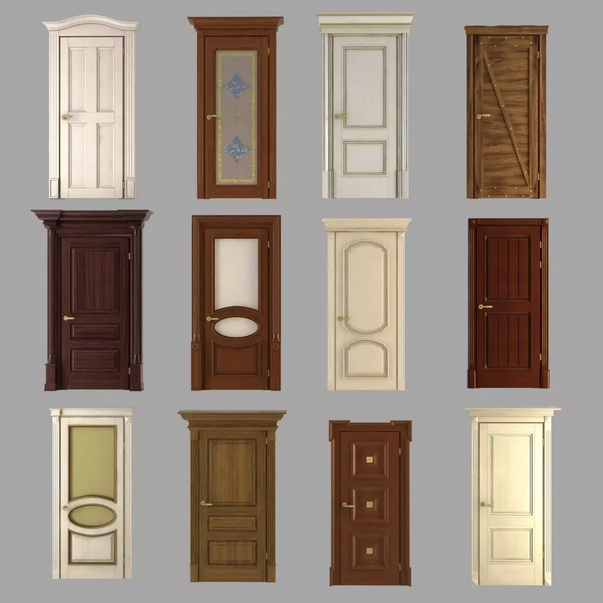 Classic Doors Collection 3D model_0