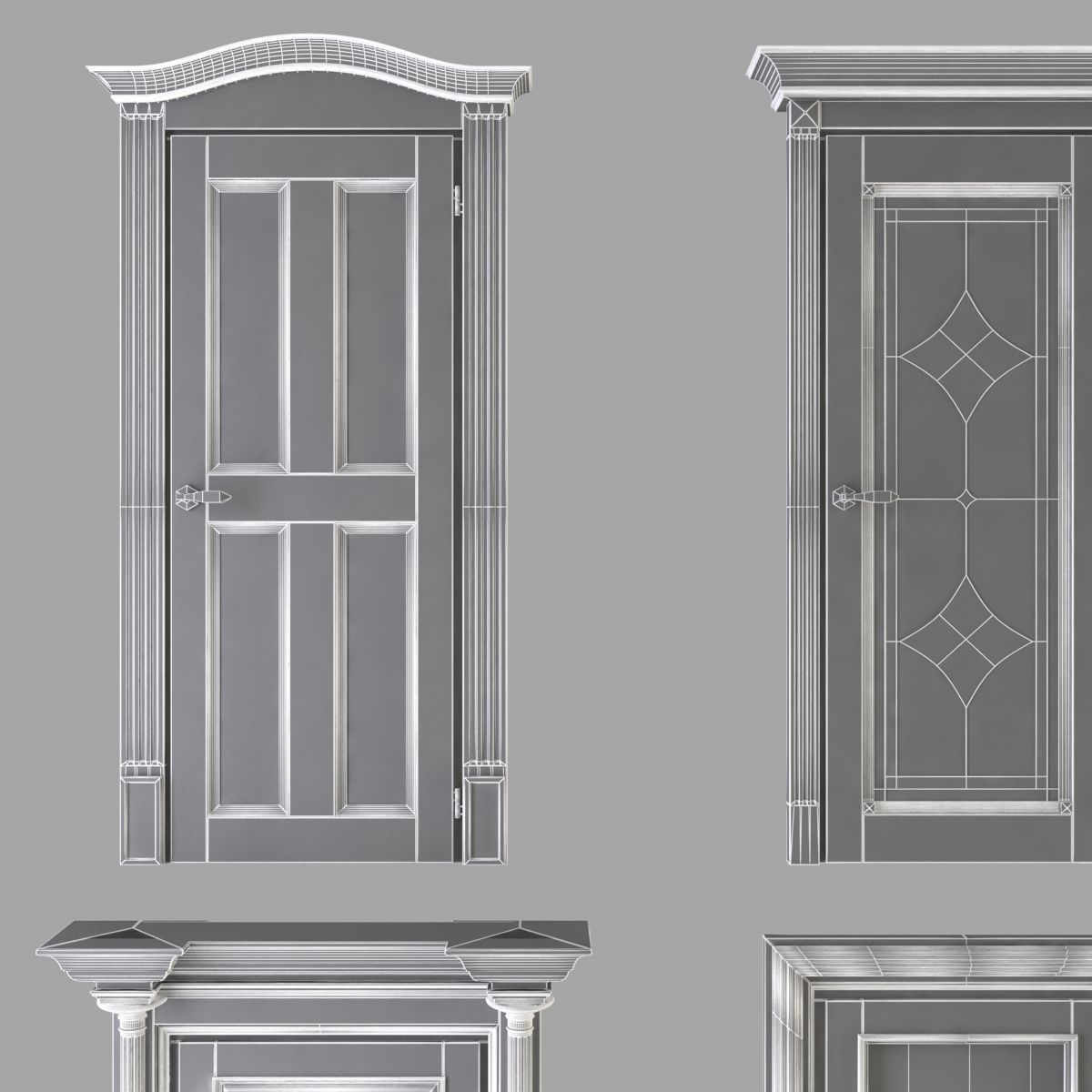 Classic Doors Collection 3D model_18