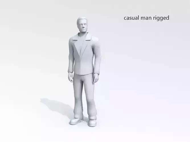 Casual man 02 rigged lowpoly