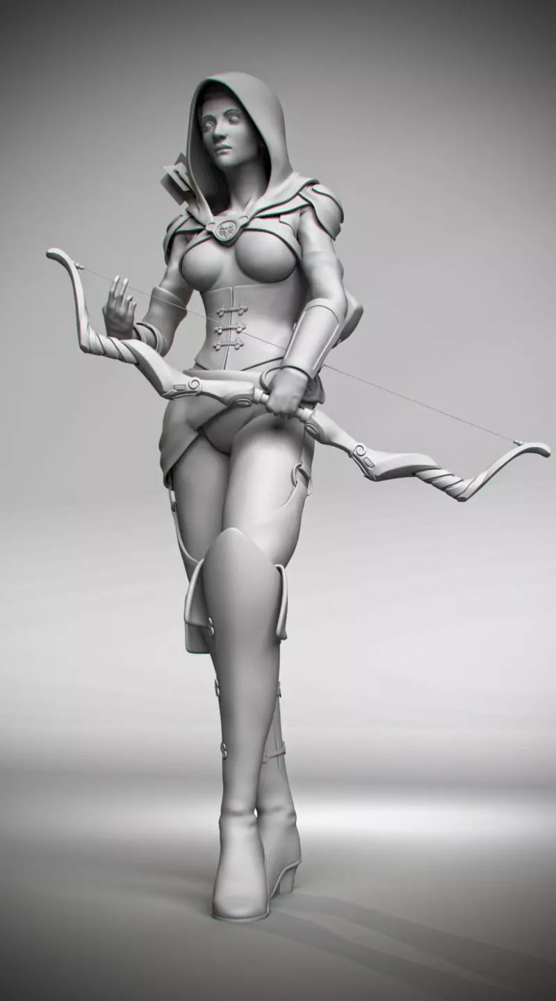 Rogue Assassin Archer 3D model_0