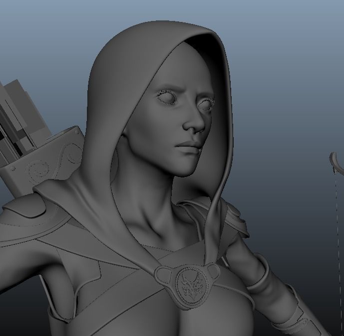 Rogue Assassin Archer 3D model_2