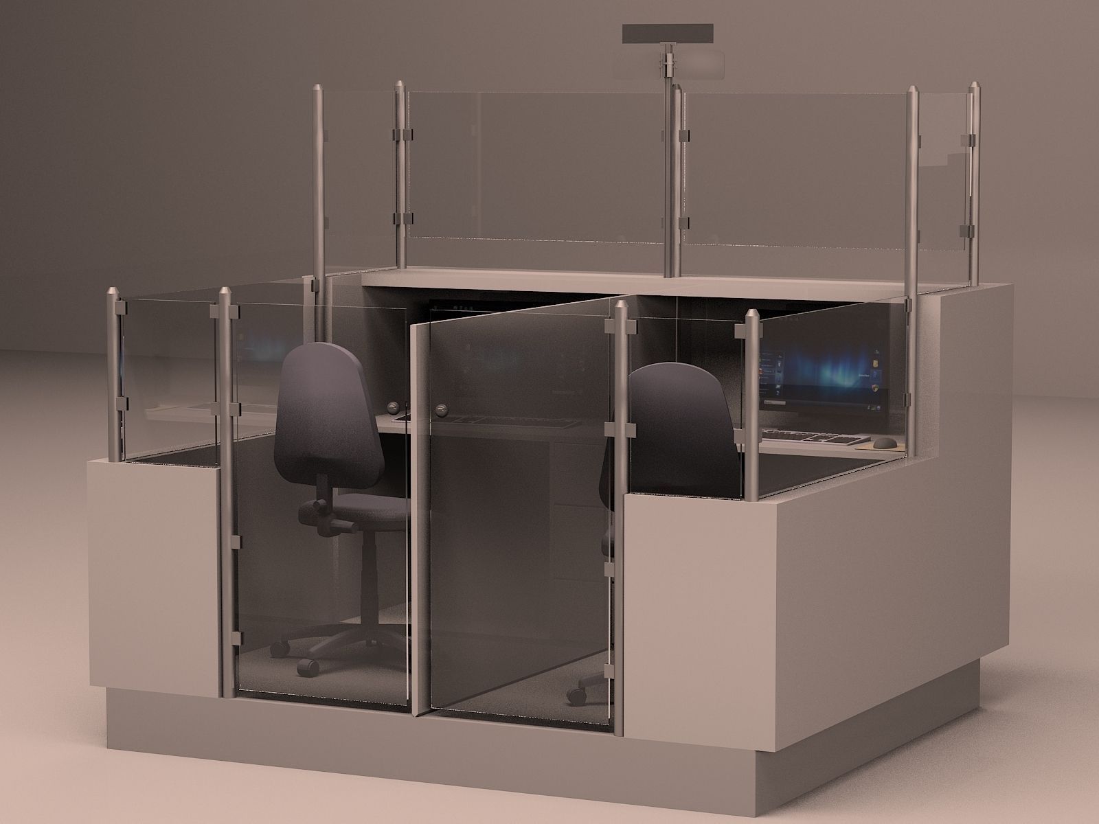 passport cabin 3D model_1