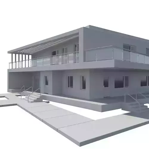 Modern Minimalistic House 3D model