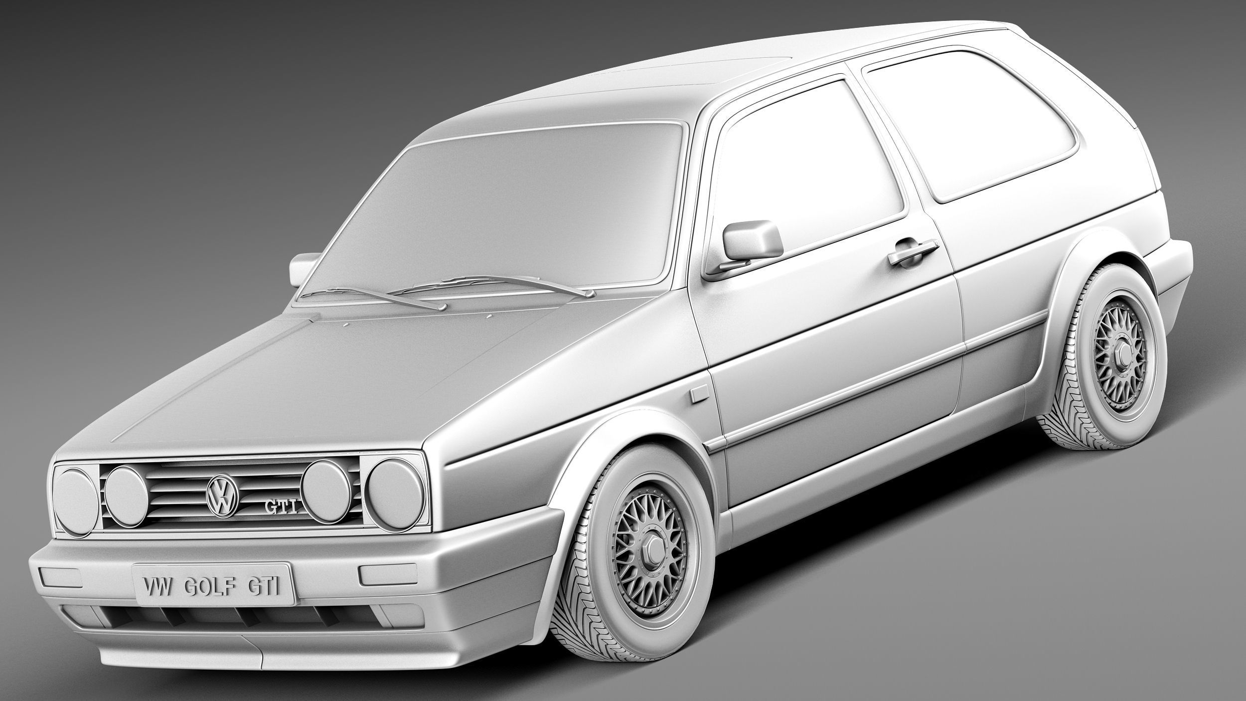 Volkswagen Golf GTI mk2 1983-1992 3D model_8