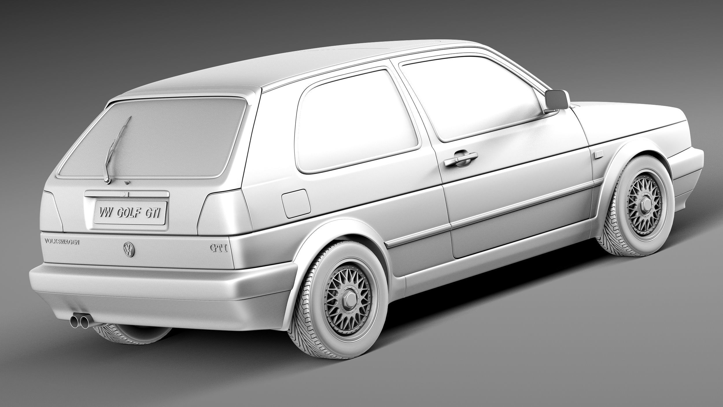 Volkswagen Golf GTI mk2 1983-1992 3D model_12