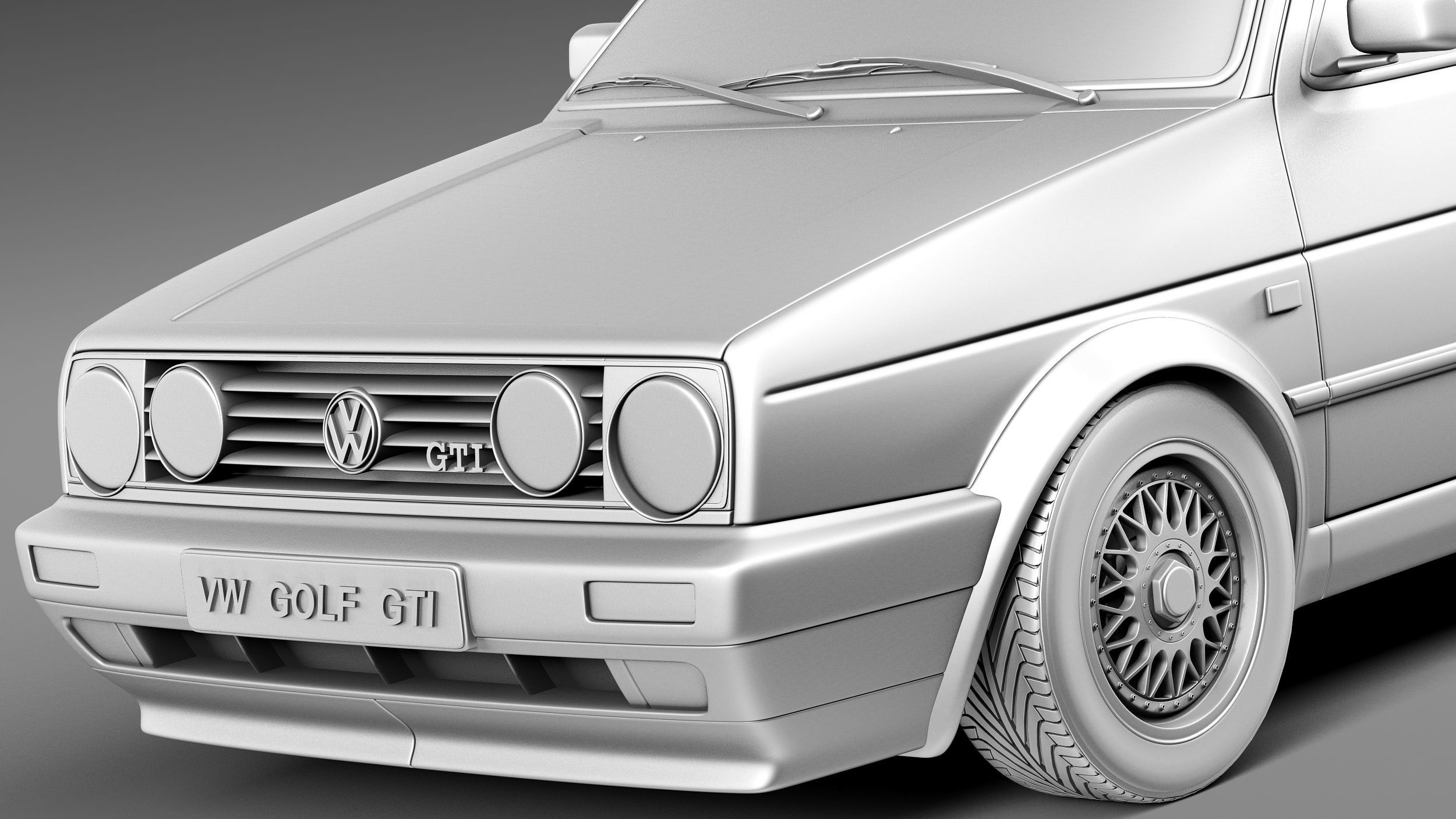 Volkswagen Golf GTI mk2 1983-1992 3D model_10