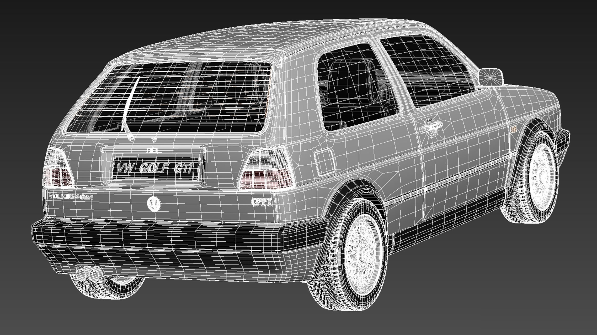 Volkswagen Golf GTI mk2 1983-1992 3D model_17