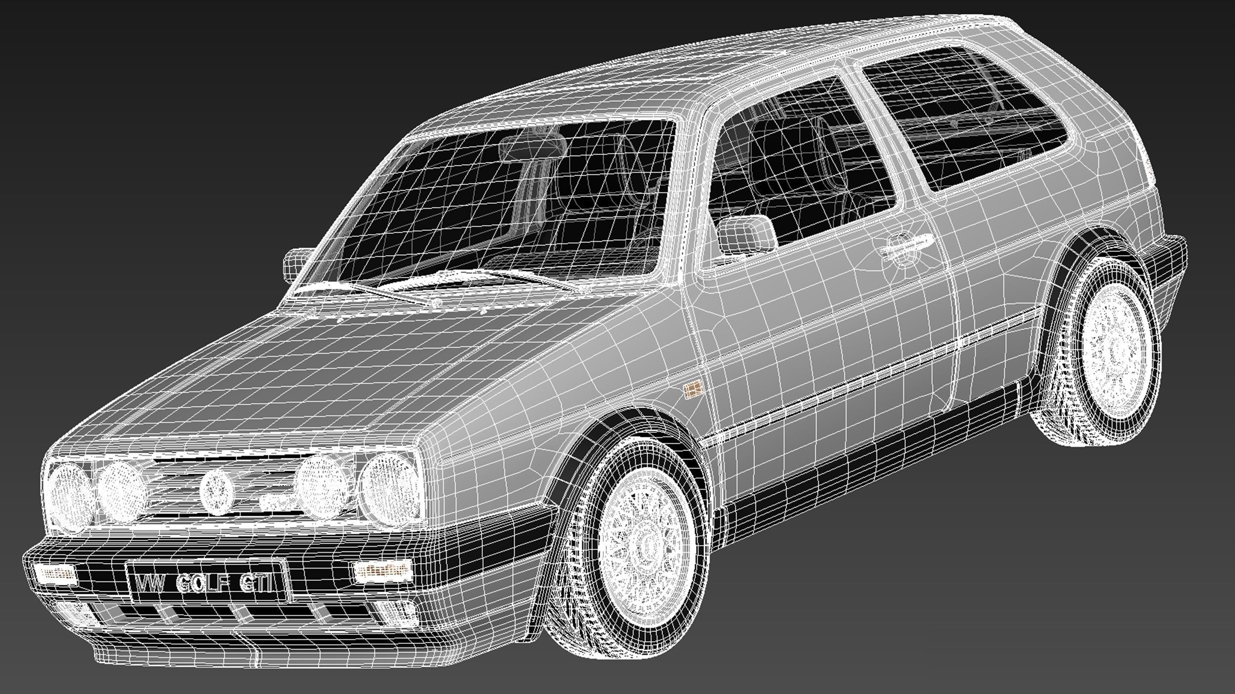 Volkswagen Golf GTI mk2 1983-1992 3D model_16