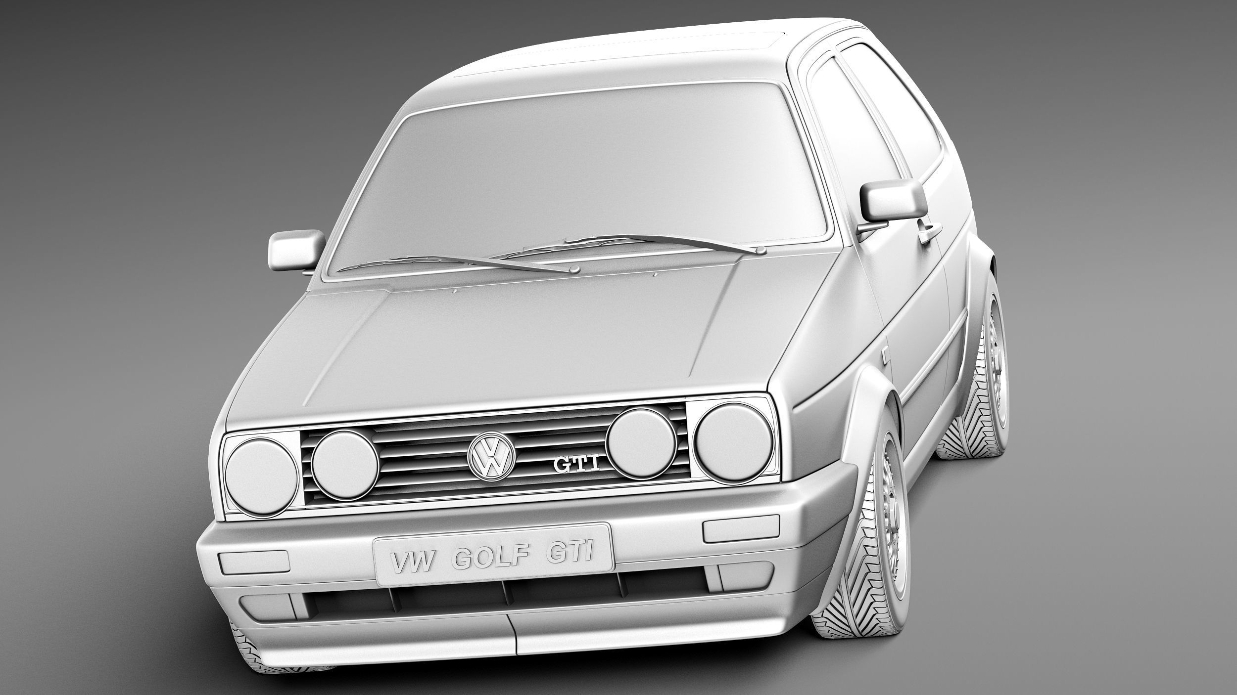 Volkswagen Golf GTI mk2 1983-1992 3D model_9
