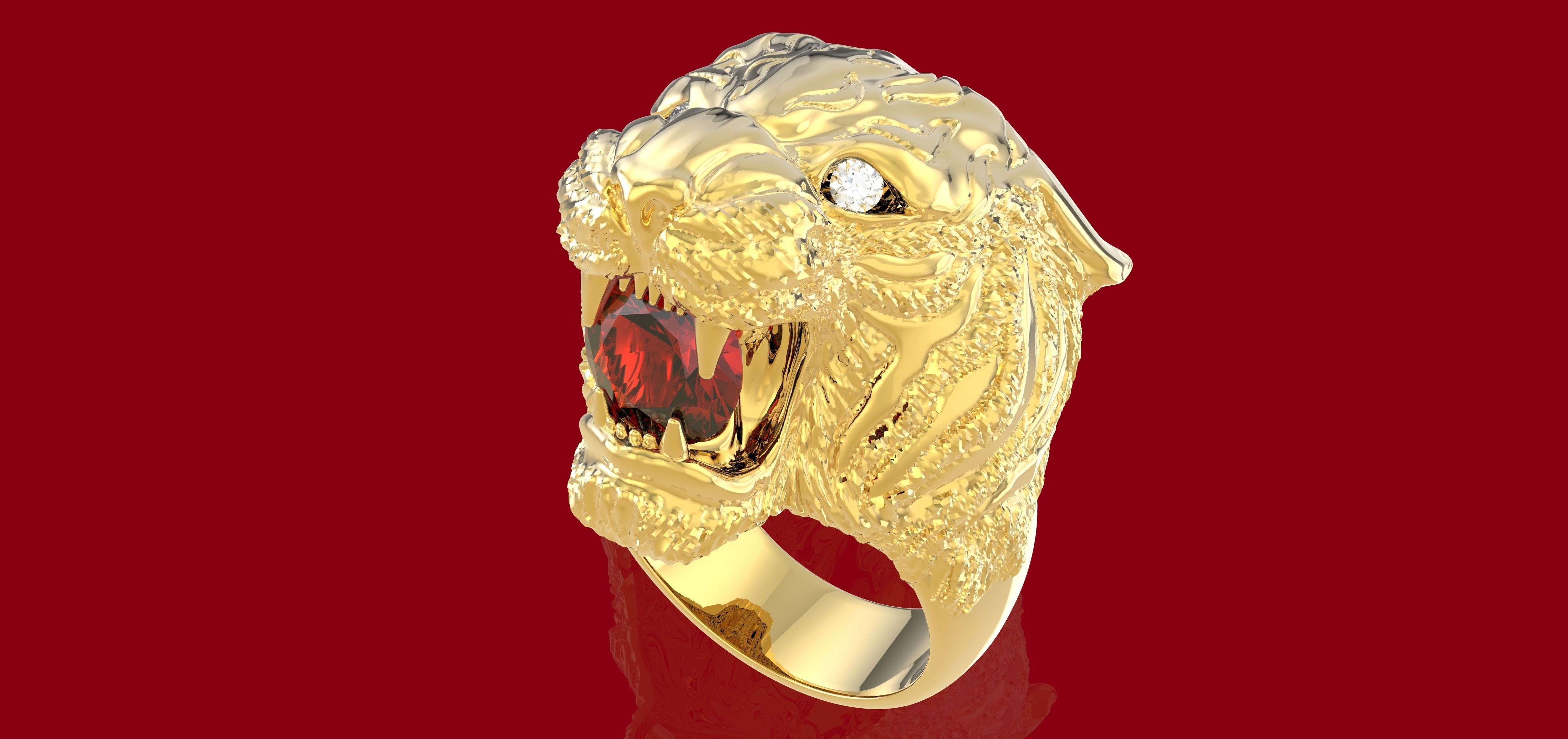 Tiger ring 3D print model