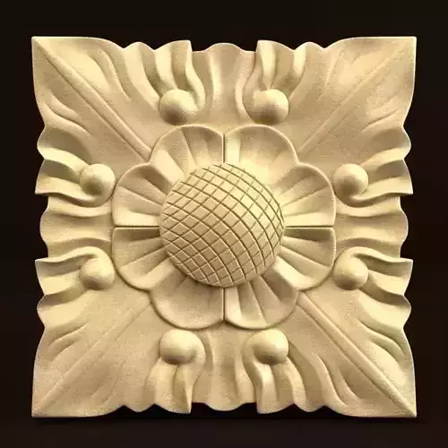 Carving of flower