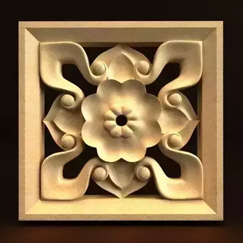 Carving stone of flower