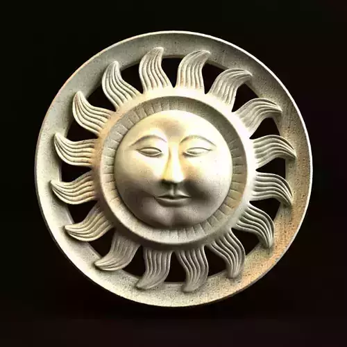 Carving sun face