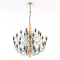 Lamp chandelier made of gold