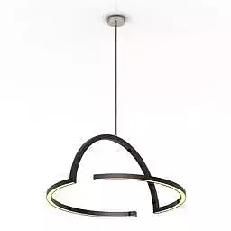 Lamp pendant light with circular shape 3D model