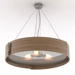 Lamp wooden ceiling light fixture 3D model_0