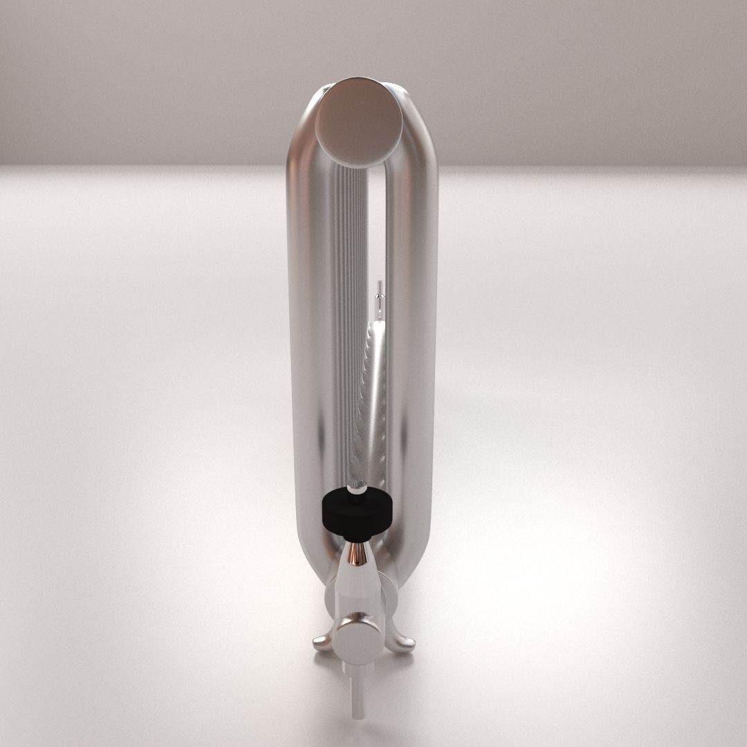 Radiator toilet with handle 3D model_1