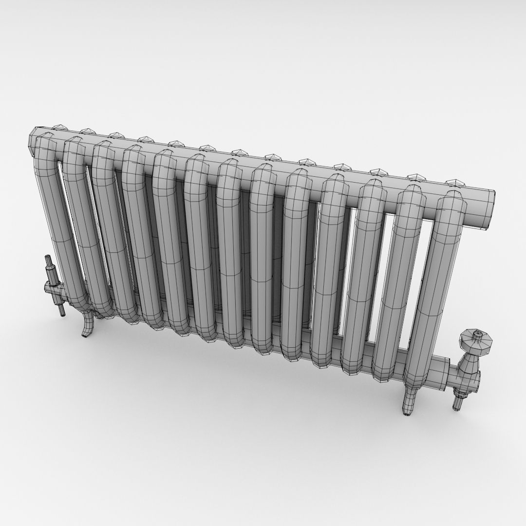 Radiator toilet with handle 3D model_4