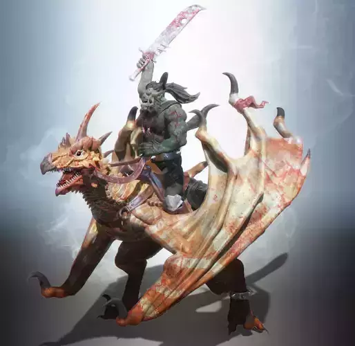 Wyvern Rider 3D print model