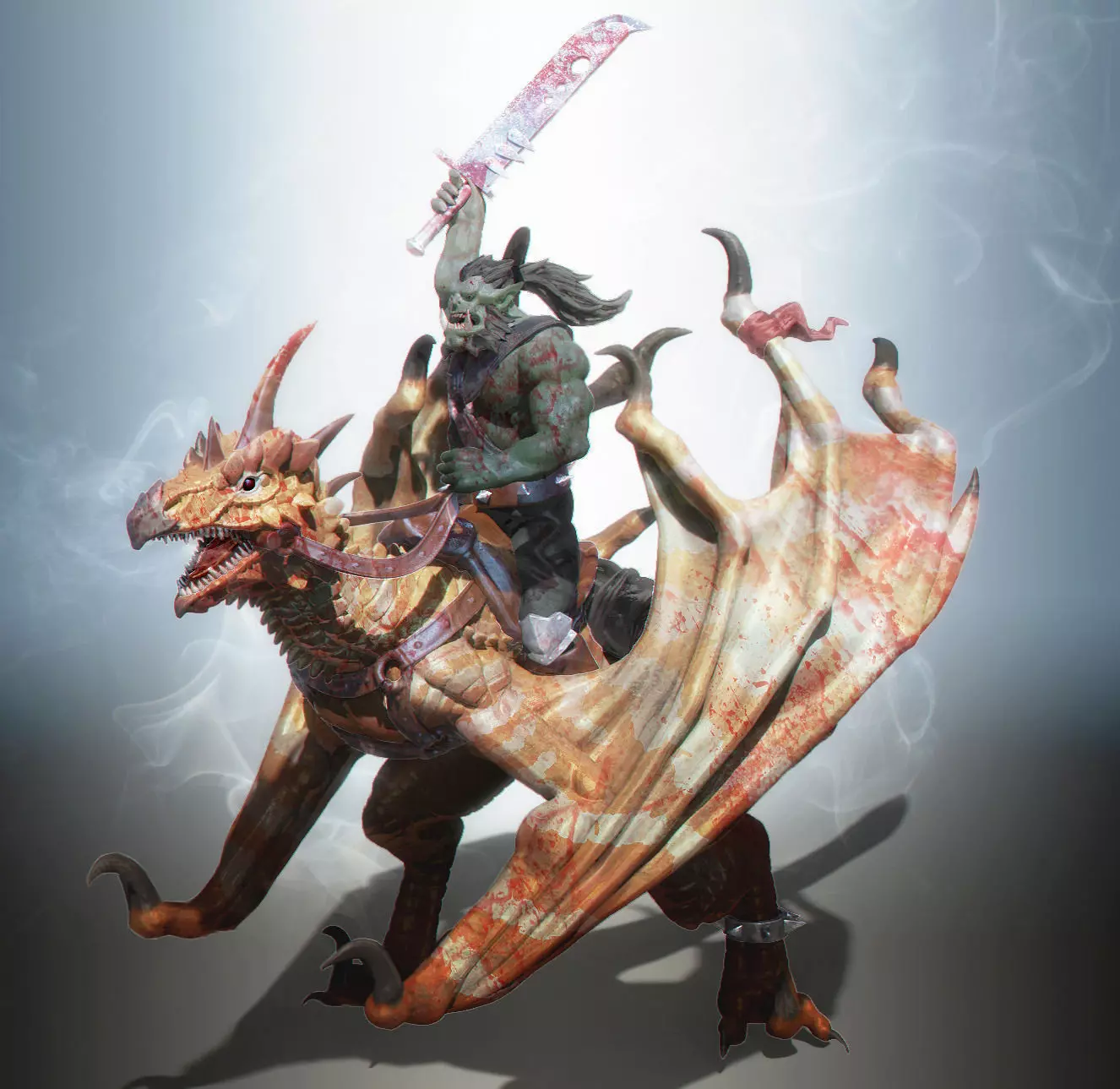 Wyvern Rider 3D print model_0