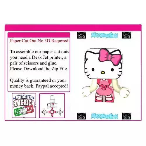 Hello Kitty But Cooler Low-poly 3D model