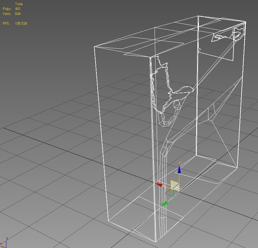 Crate 5 cardboard box Low-poly 3D model_5