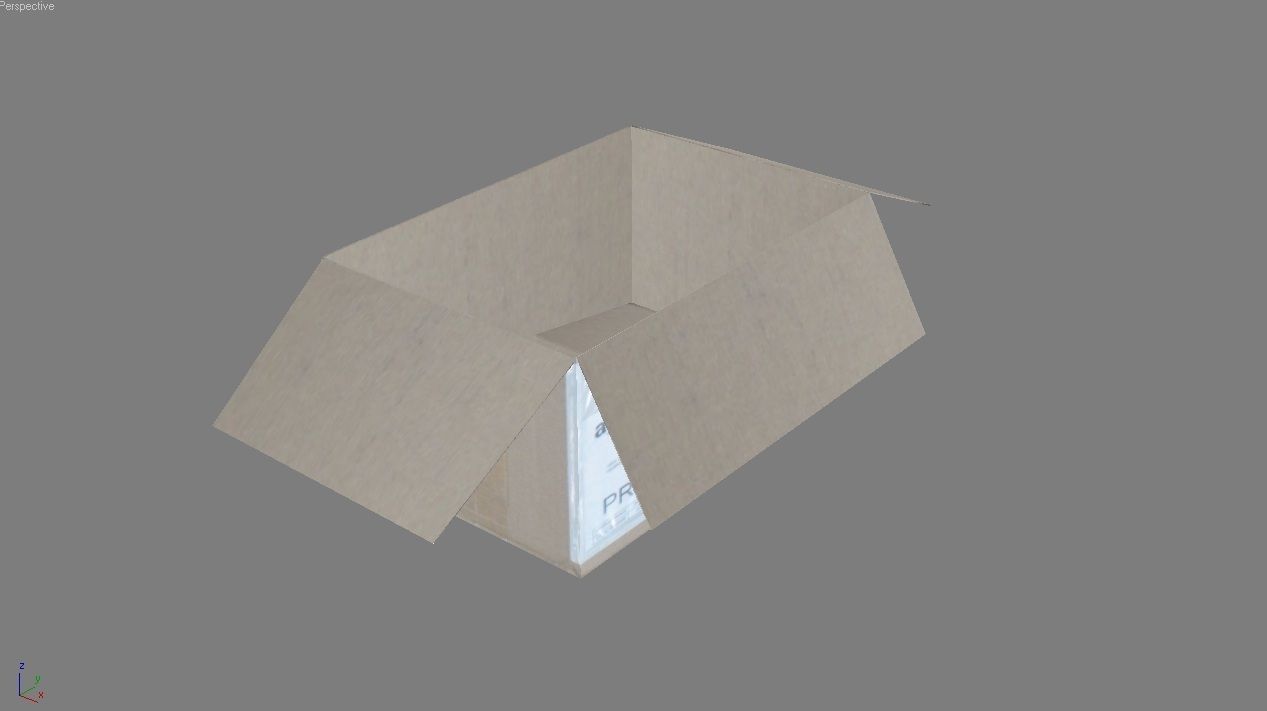 Crate 7 cardboard box Low-poly 3D model_5