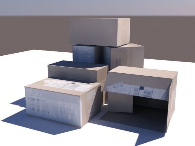 Crate 7 cardboard box Low-poly 3D model_2