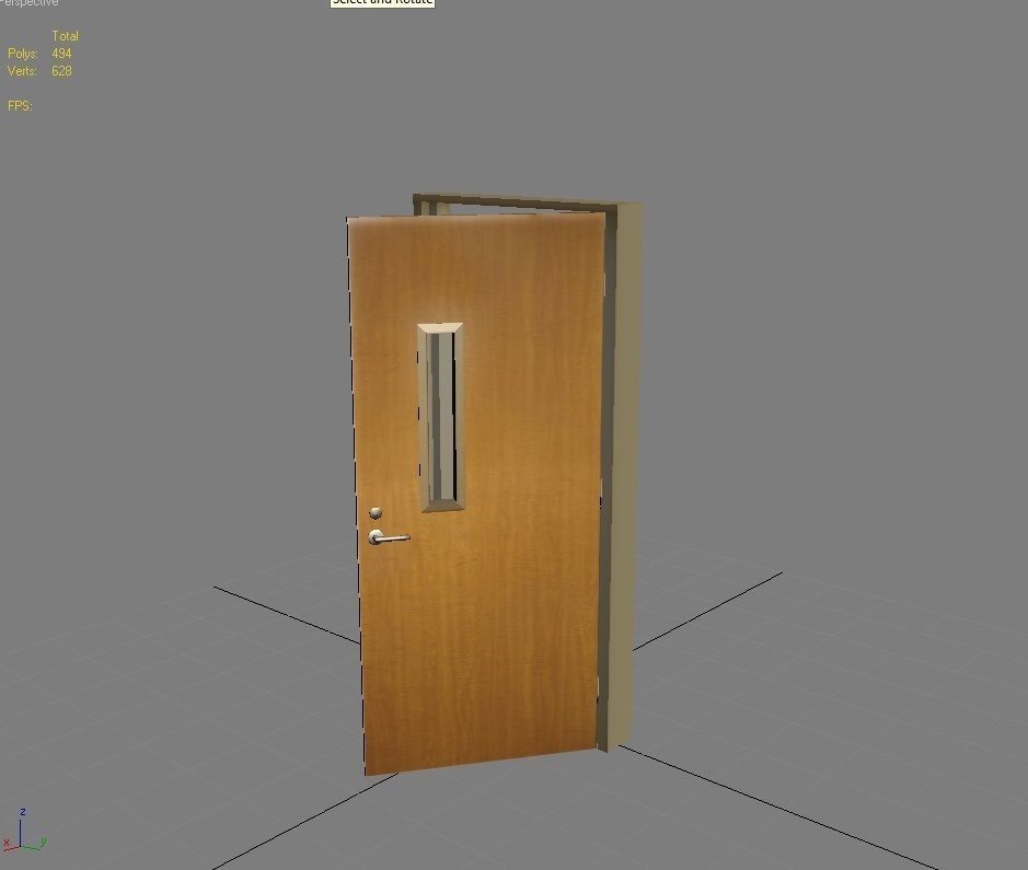 Door 9 Office Low-poly 3D model_2