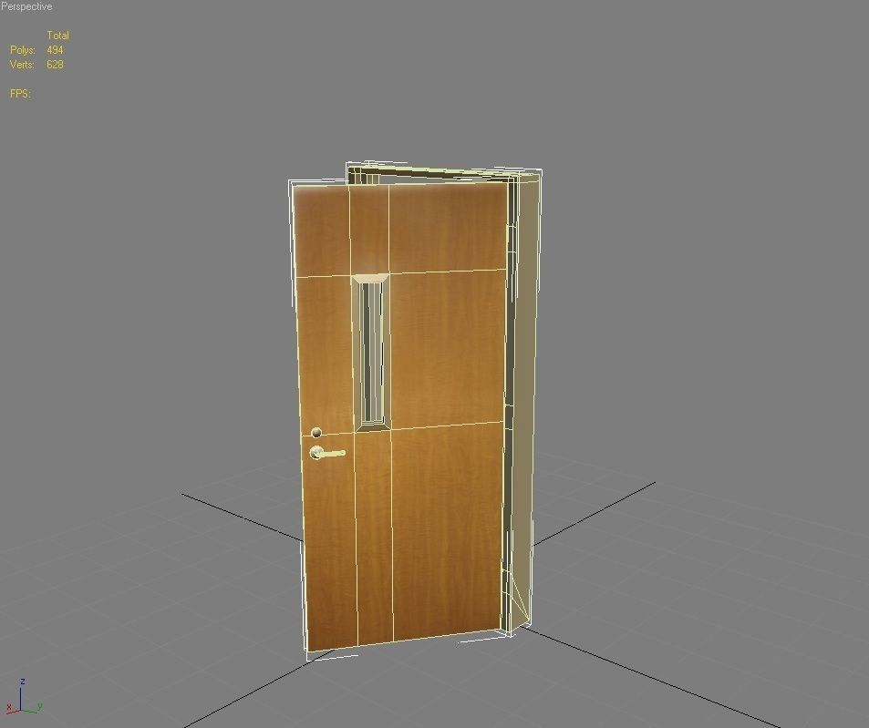 Door 9 Office Low-poly 3D model_4