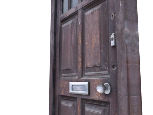 Door 17 Wooden Low-poly 3D model_2