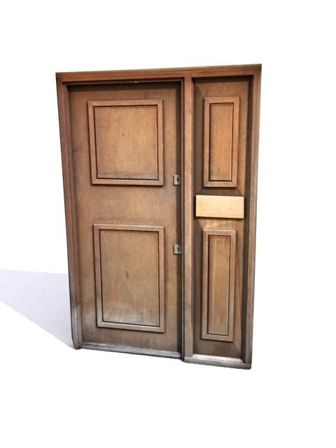 Door 25 wooden Low-poly 3D model_1