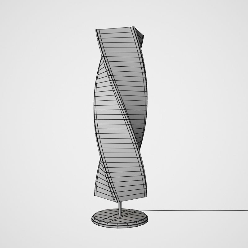 Twisted Floor Lamp 3D model_3
