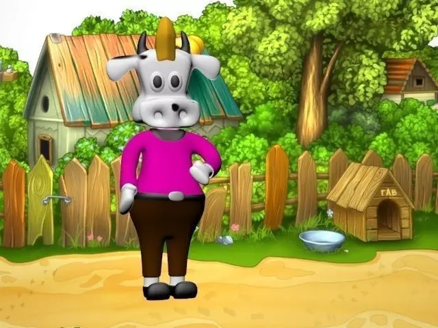 sapi kartun Free low-poly 3D model