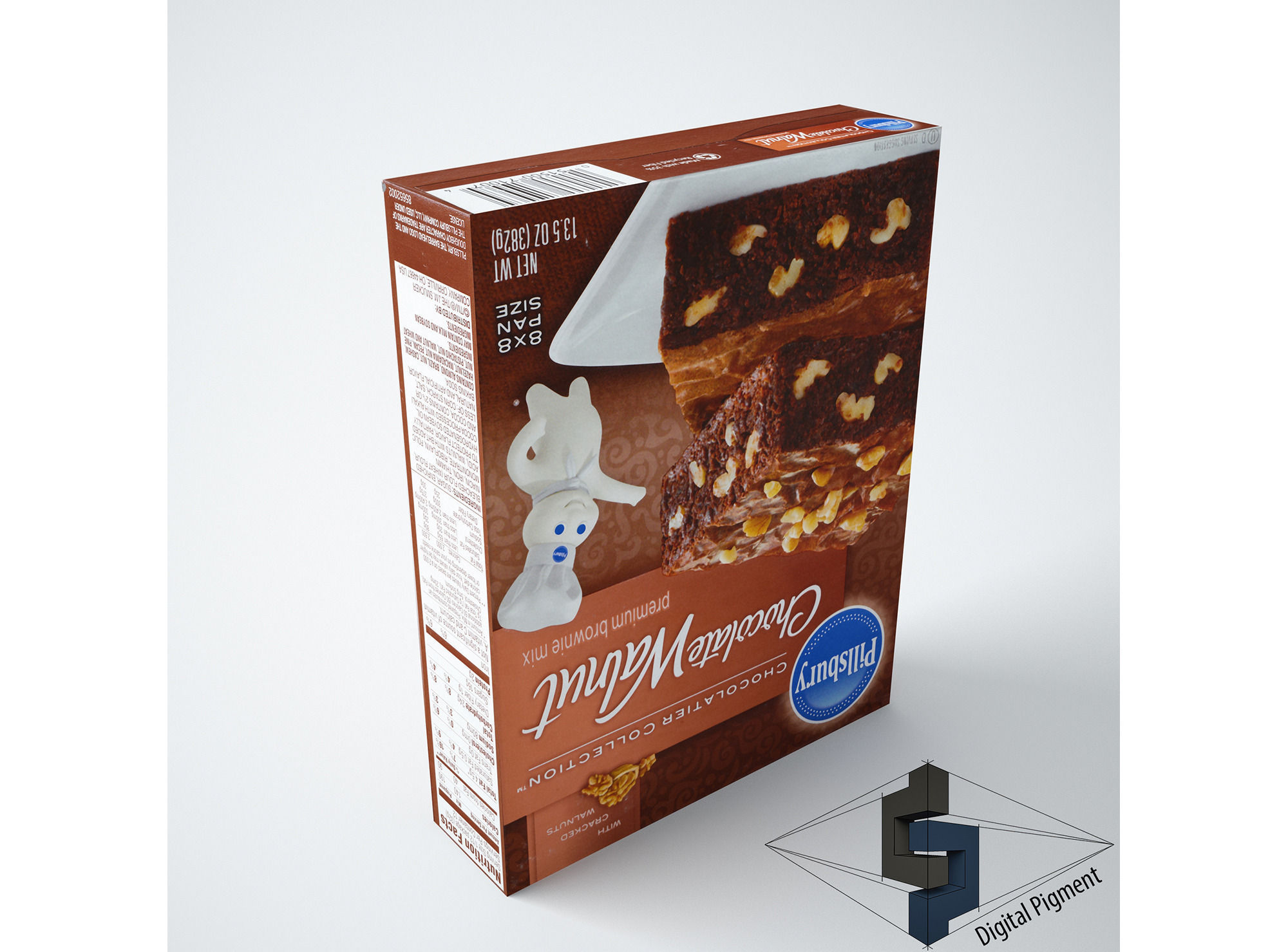 Pillsbury Chocolate Walnut Brownie Mix 3D model_3