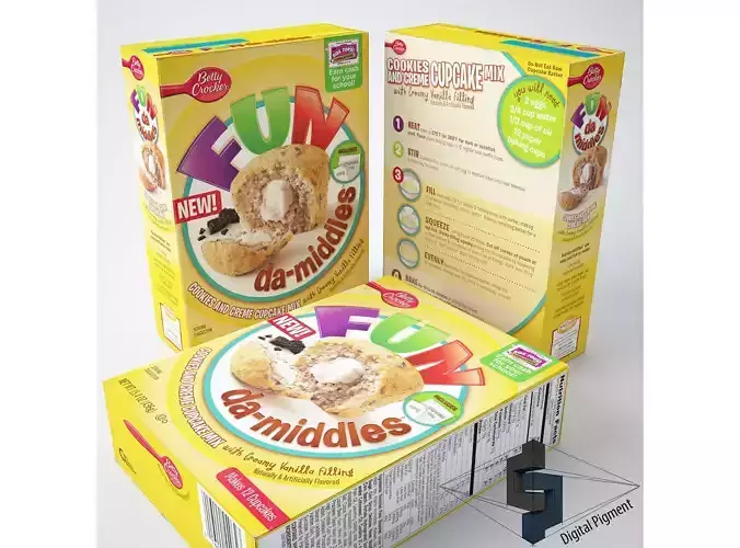 Betty Crocker Fun Da Middles Cupcake Mix 3D model