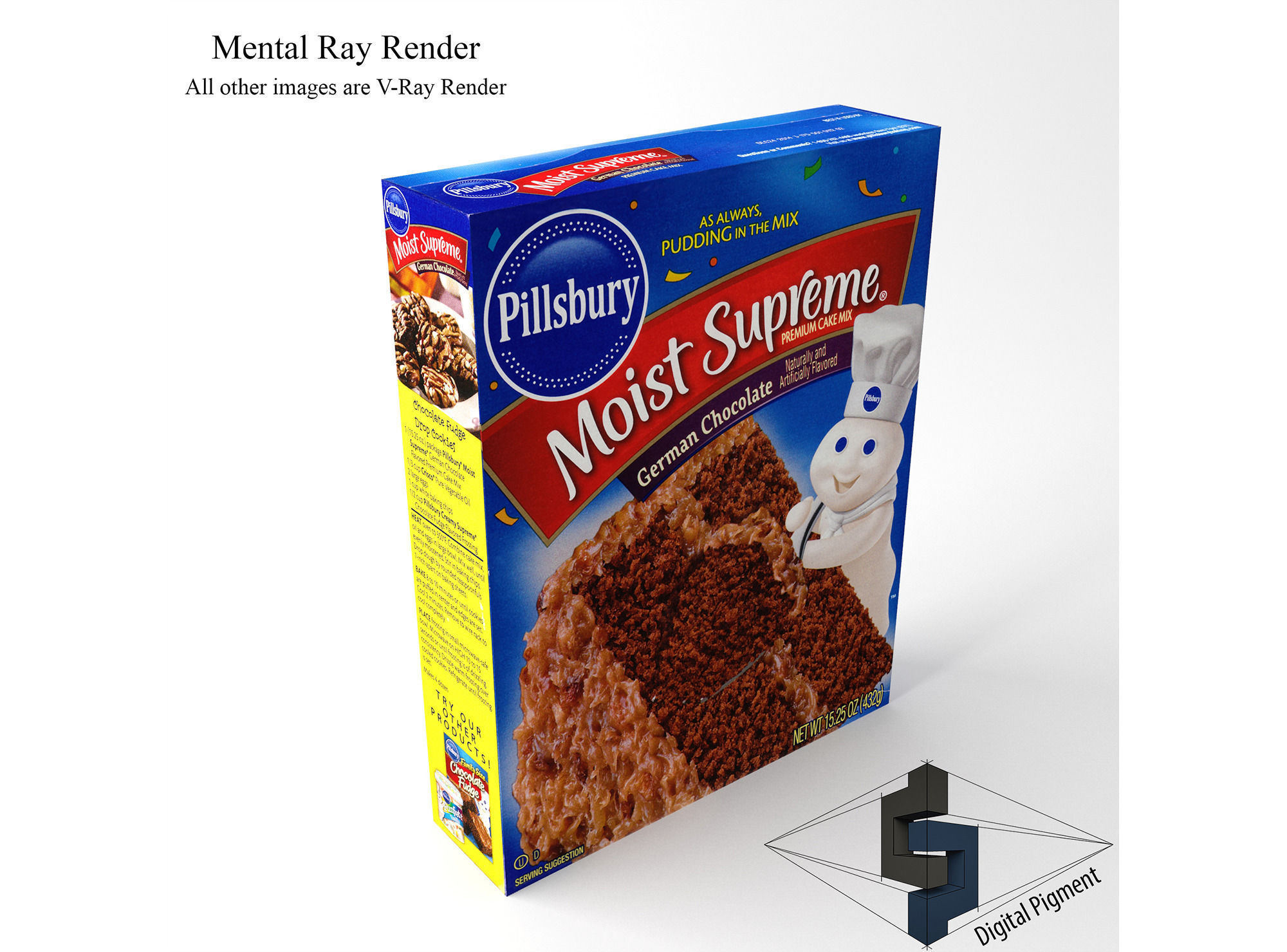 German Chocolate Cake Mix 3D model_5