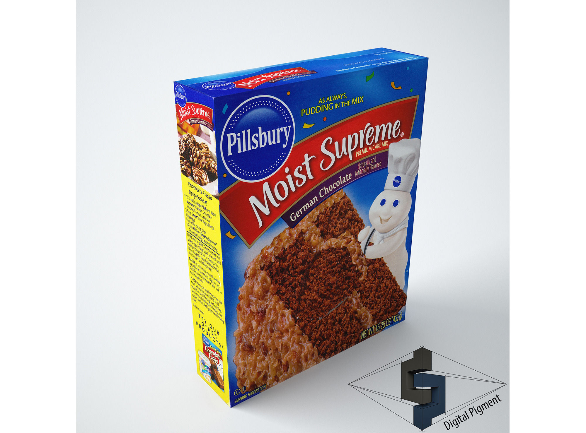 German Chocolate Cake Mix 3D model_1